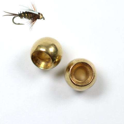 Wifreo 50pcs Fly Tying Brass Beads Nymph Bead Head Fly Tying Bead 2.3mm 2.8mm 3.4mm 3.8mm China Fly Fishing Material Wholesale ► Photo 1/5