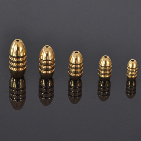 5Pcs/lot Bullet Shape Copper Lead Fishing Sinker 1.8g/3.5g/5g/7g/10g Weight For Lure Sea Fishing Accessories Tackle ► Photo 1/6
