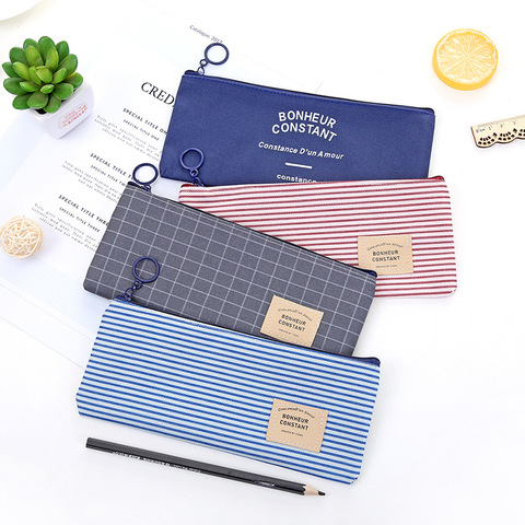 kawaii canvas pencil case office student pencil cases kalem kutusu school supplies pen box astuccio scuola