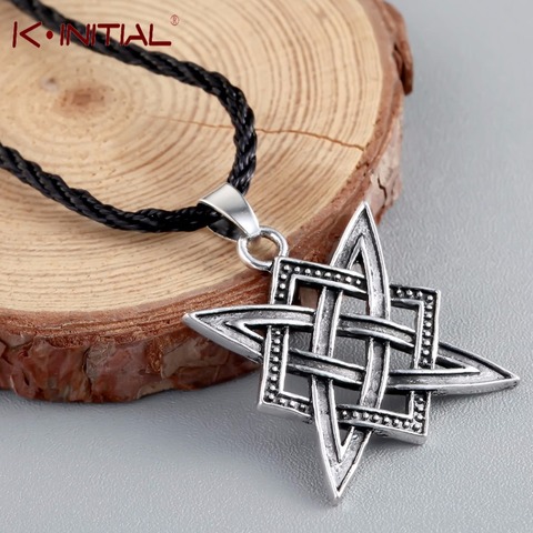 Kinitial Slavic Norway Viking Square Pendant Necklace Star Rus Amulet Pendant Talisman Pagan Men Pendants Necklaces Jewelry ► Photo 1/6