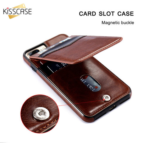 KISSCASE Vertical Flip Card Holder Leather Case For iPhone 6s Cover For iPhone 7 Wallet Case 8 XR 11PRO MAX 11 чехол на айфон 12 ► Photo 1/6
