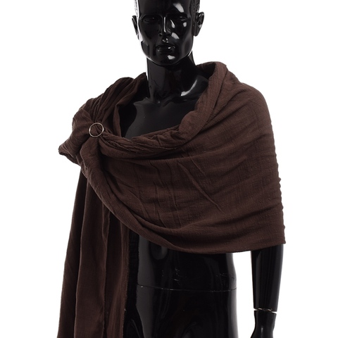 Men Medieval Scarf Brown Black Blue Wrap Cloak Primitive Hood