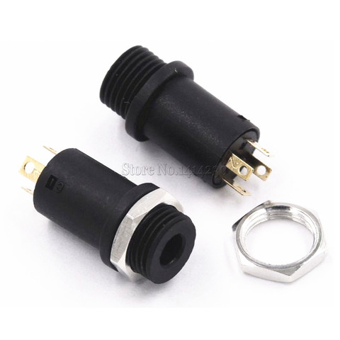 5 PCS 3.5mm 4 Channel Female Headphone Stereo Jack Panel Mount Connector Audio Video Vertical Socket Gold Plated High Quality ► Photo 1/4