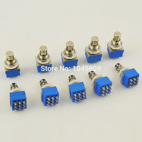 10 X  3PDT 9-PIN Guitar Effects Stomp Switch Pedal Box Foot Metal True Bypass Free Shipping ► Photo 1/4