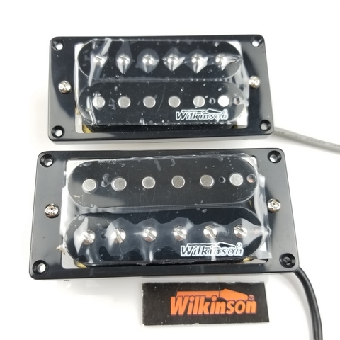 Wilkinson Black open Double coil Electric Guitar Humbucker Pickups (Bridge & Neck Pair) ► Photo 1/5