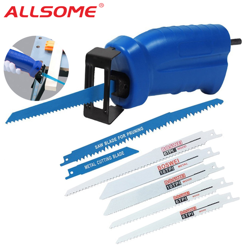 Power Tool Accessories Household Reciprocating Saw Metal Cutting Wood Cutting Tools Electric Drill Attachment With 3 Blades ► Photo 1/6