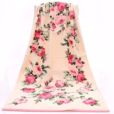 2022 Brand New Women Peony Towel 100% Cotton Men's Towel 76 * 34cm Bath Towel 70 * 140cm High Quality Beach Towel ► Photo 1/6