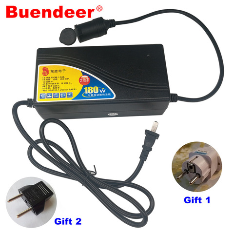Buendeer 180W 15A Car Cigarette Lighter Power Adapter AC 110V/220V to 240V  Converter Inverter for Air Pump /Vacuum Cleaner 12V ► Photo 1/6