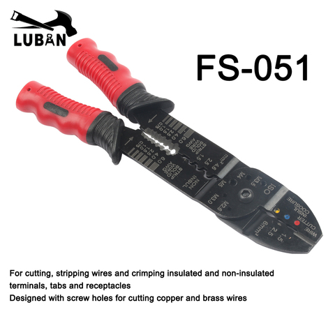FS-051 style multi-functional crimping pliers terminals crimping tools multi tool tools hands plier ► Photo 1/6