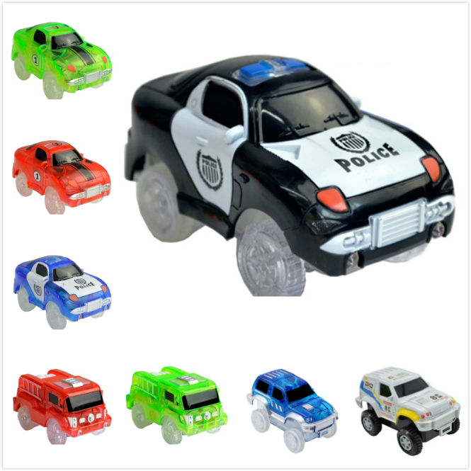 Electronics Car for Magic Track Toys With Flashing Lights Boys Educational Toys 