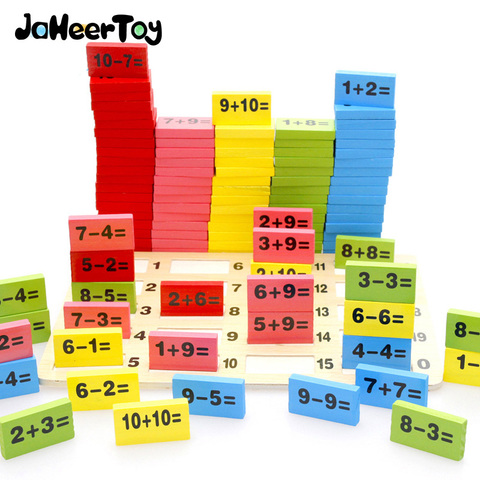 JaheerToy  Montessori Educational Toy Wooden Math Toys for Children Domino 3-4-5-6-7-8 Years Old Game Funny Gifts Kids ► Photo 1/6