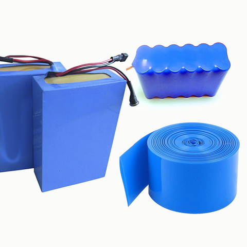 2M PVC heat shrink tube Shrink tube a variety of specifications 18650 battery shrink sleeve Insulation casing Heat shrink blue ► Photo 1/6