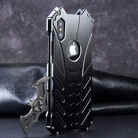 For IPhone 11 PRO X XR XS MAX 5Se 6 6S 7 8 Plus Case Luxury Aluminum Metal Bumper Frame Armor Protective Shockproof Case Cover ► Photo 1/1