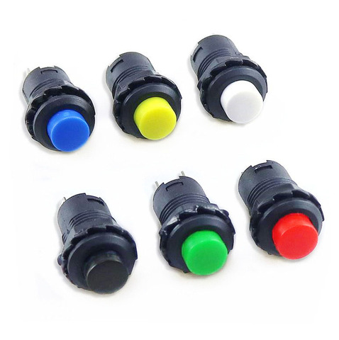 1Pcs Self locking button DS-228 DS228 12mm  Lock Latching OFF- ON Push Button Switch maintained pushbutton switches ► Photo 1/3
