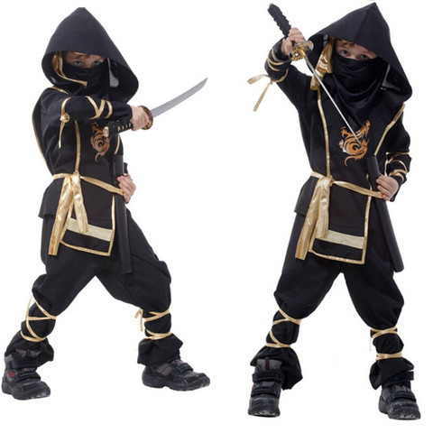 Kids Ninja Costumes Halloween Party Boys Girls Warrior Stealth Children Cosplay Assassin Costume Children's Day Gifts ► Photo 1/5