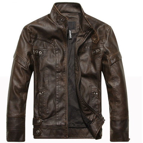 New arrive brand motorcycle leather jacket men men's leather jackets jaqueta de couro masculina mens leather coats ► Photo 1/6