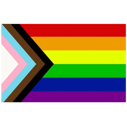 free  shipping Aerlxemrbrae  Rainbow Flag 150X90CM Banner 100D Polyester grommets  lgbt Gay rainbow Progress Pride flag ► Photo 1/1