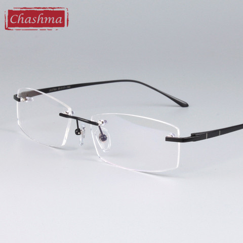 Chashma Men and Women Pure Titanium Light Rimless Designer Glasses Quality Frame Frameless Eyeglasses for Male and Female ► Photo 1/4
