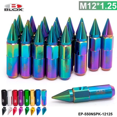 20PC Blox M12X1.25 High Quality Aluminum Extended Tuner Wheels Rims Lug Nuts With Spike EP-550NSPK-12125 ► Photo 1/6