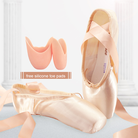 Sales Satin Ballet Pointe Shoes Professional Girls Ladies Ballerina Dance Shoes With Ribbons ► Photo 1/6