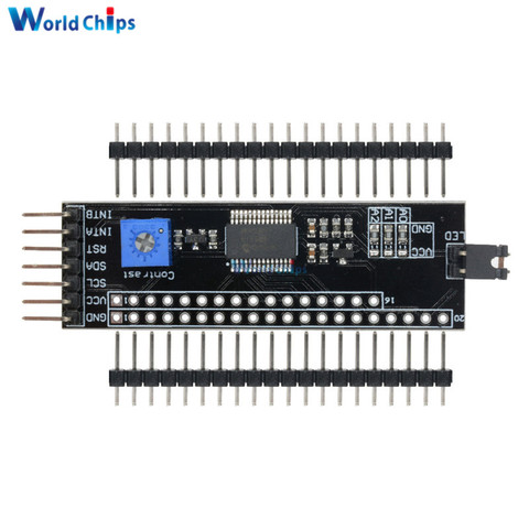 MCP23017 5V 1602/2004/12864 LCD Driver Module I2C IIC Serial Interface Adapter Board Contrast Adjustment With Pins For Arduino ► Photo 1/6
