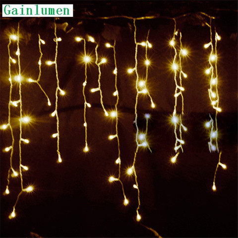 String lights Christmas outdoor decoration Drop 5m Droop 0.3m/ 0.4m/0.5m curtain icicle string led lights Garden Party 220V 110V ► Photo 1/6