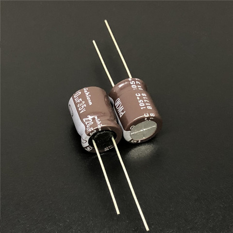 10pcs 220uF 35V NICHICON PW Series  10x12.5mm Low Impedance 35V220uF Aluminum Electrolytic capacitor ► Photo 1/2