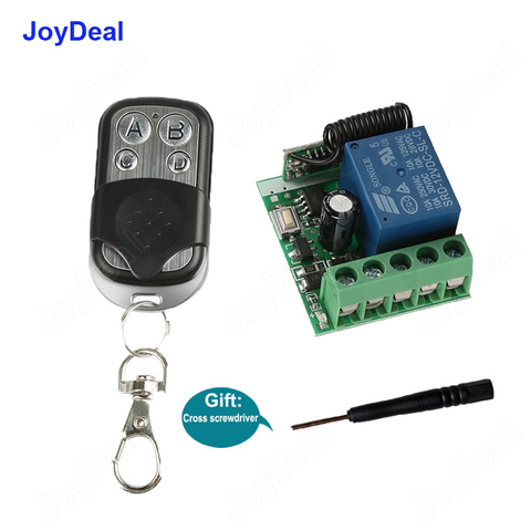DC 12V 1 CH 433 Mhz Wireless Relay Remote Control Switch Receiver Transmitter Remote Controller for Garage Door Car Led Lamp DIY ► Photo 1/6