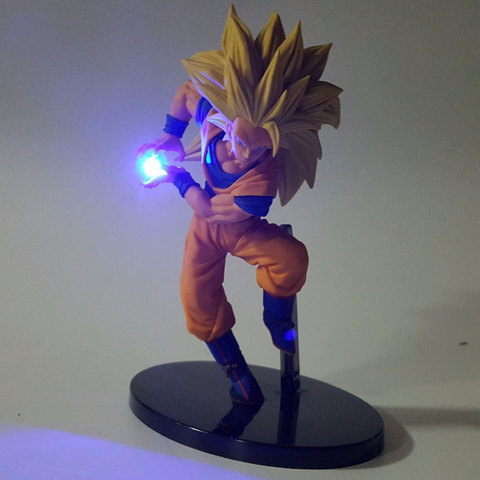 Dragon Ball Z Action Figures Son Goku Kamehameha Led Light DIY Display 15cm Anime Toys Figure Dragonball Super Saiyan Goku Model ► Photo 1/1