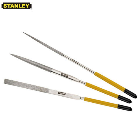 Stanley 3pcs small diamond file needle set polishing tools 150 grit sharpening grinding hand tuning files kit for glass metal ► Photo 1/3