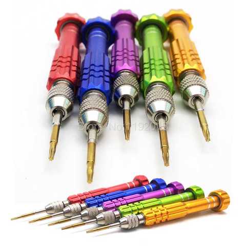 5 in 1 Repair Opening Magnetic Screwdriver Kit Set For Watch Cell Mobile Phone DIY Disassemble Open Tool Precision Screwdrivers ► Photo 1/5