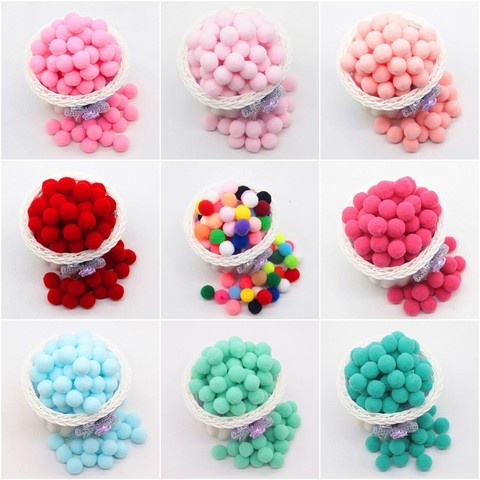 Pompom 8mm 10mm 15mm 20mm 25mm 30m Pom Poms Ponpon Ball Colorful Pompony Crafts Supplies DIY for Kids Toy Garment Sewing 20g ► Photo 1/6