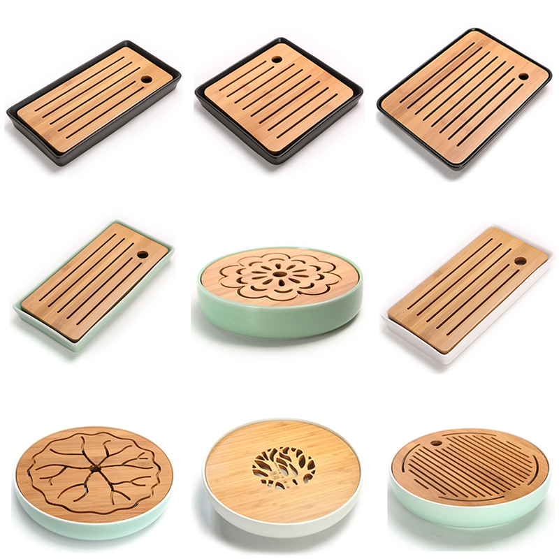 KungFu Teaset Bamboo Tea Board Natural Wood Tea Tray Table Chinese Tea Room Tool