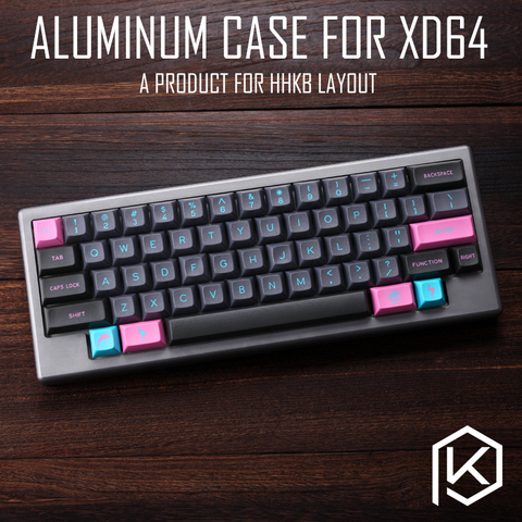 Anodized Aluminium case for xd60 xd64 60% hhkb layout custom keyboard acrylic panels diffuser can support gh60 xd64 xd60 60% ► Photo 1/6