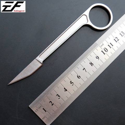 Eafengrow C1104 Straight Knife D2 steel stone-Wash Surface Blade + Hunting  Knife Outdoor Camping EDC Tool knife ► Photo 1/1