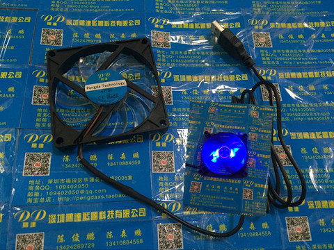 New 8015 80MM 8cm 80*80*15mm fan 5V Silent  fan with Blue Led  USB Connector ► Photo 1/3