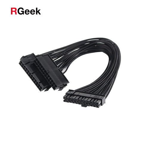 24 Pin 2-Way Dual PSU Power Supply Starting Cable for ATX Motherboard (30cm) for Mining   ► Photo 1/1