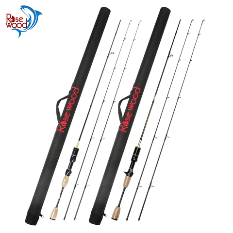 Rosewood UL Fishing Rod With Case Double Tips Utra Light Carbon Soft Lure Spinning Casting Rods 1.8m Cork Handle Hard PVC Tube ► Photo 1/6