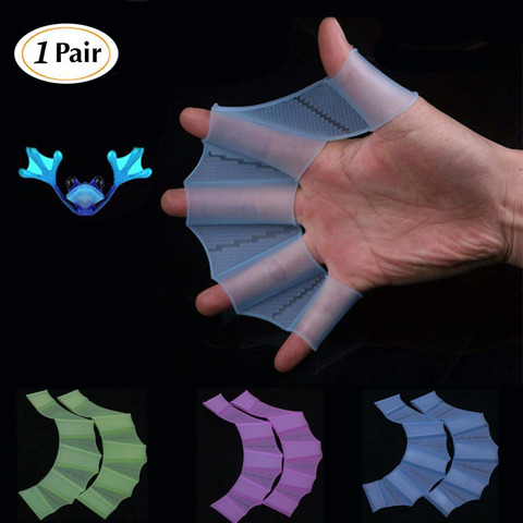2Pcs Silicone Swim Gear Fins Hand Webbed Flippers Training Diving Gloves Web Gloves for Women Men Kids Surfing Diving Water Swim ► Photo 1/6