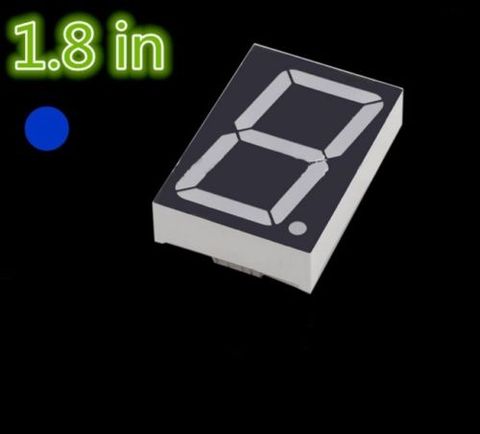 5 PCS 1.8 inch 1 digit Blue Led display 7 segment Common cathode ► Photo 1/1