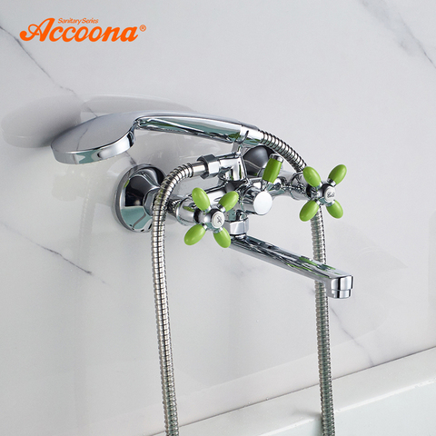 Accoona Bath Bathtub Faucet Mixer Tap With Hand Sprayer Shower Head Bathroom Taps Colorful Bathroom Bathtub Faucets A6482 ► Photo 1/6
