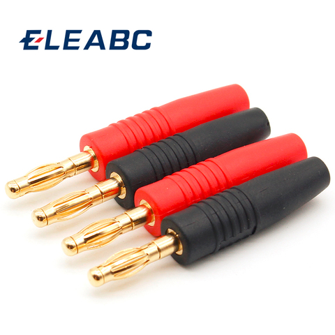 4pcs New 4mm Plugs Gold Plated Musical Speaker Cable Wire Pin Banana Plug Connectors ► Photo 1/5