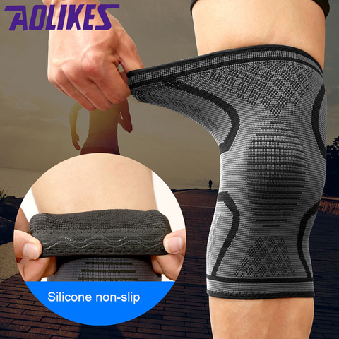 1PC Cycling Knee Support Fitness Running  Braces Elastic Nylon Sport Compression Knee Pad Sleeve for Basketball Volleyball ► Photo 1/6