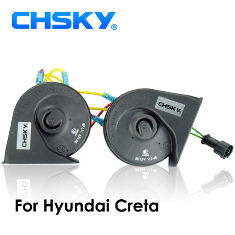 CHSKY Car Horn Snail type Horn For Hyundai Creta 2016 2017 12V Loudness 110-129db Auto Horn Long Life Time High Low Klaxon ► Photo 1/6