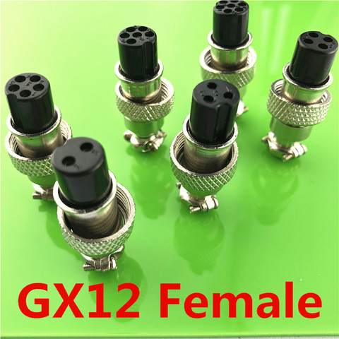 1pc GX12 2/3/4/5/6/7 Pin Female 12mm L122-127 Wire Circular Panel Connector Aviation Socket Plug Free Shipping ► Photo 1/2