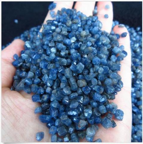 100g Natural Blue Sapphire Crystal Bulk Corundum Stone Rough Reiki Specimen ► Photo 1/6