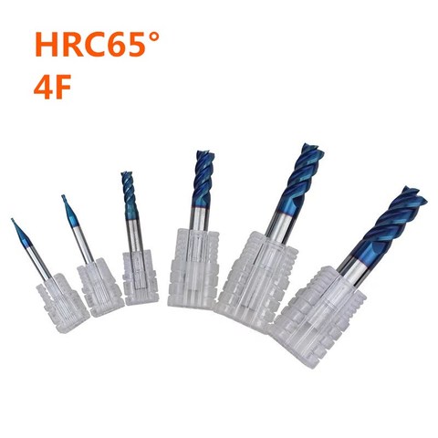 HRC65 tungsten steel milling cutter imported 4 slot stainless steel special carbide milling cutter CNC flat bottom long end mill ► Photo 1/6