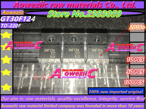 Aoweziic  100% new imported original  GT30F124  30F124  TO-220F liquid crystal plasma common tubes ► Photo 1/2