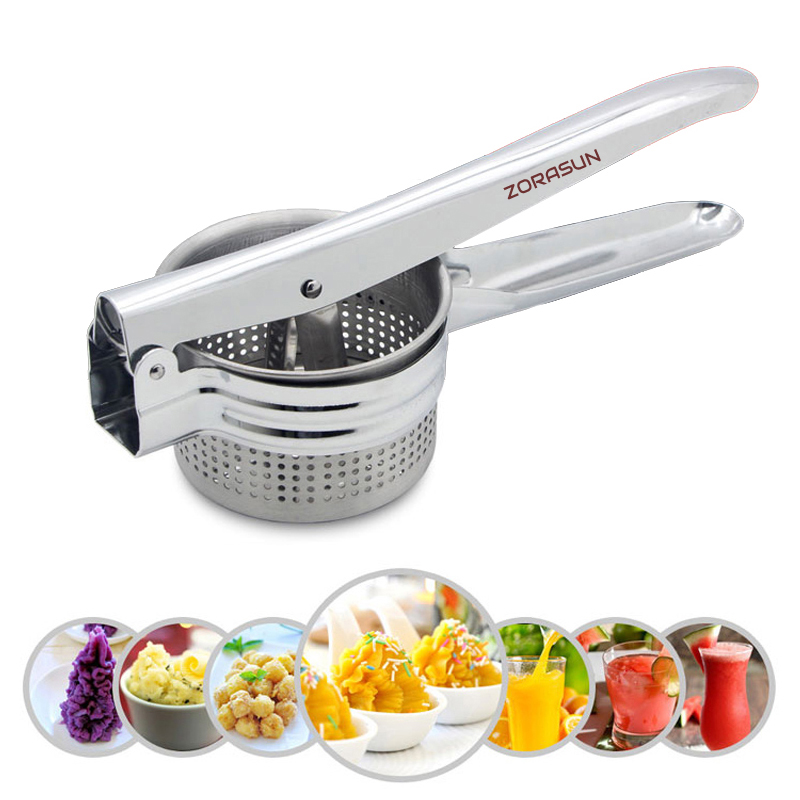 Stainless Steel Hand Potato Masher For Smooth Mashed Potatoes Press Crusher  Puree Juice Maker Kitchen Fruit