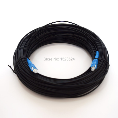 30M FTTH Fiber Optic Drop Cable Patch Cord SC to SC Simplex Singlemode 30 Meters Fiber Optic Jumper ► Photo 1/6